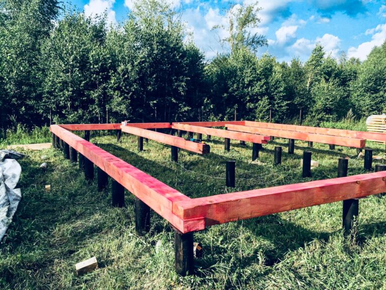 винтовые сваи 168 диаметра для дома из арболита в СНТ Малиновка